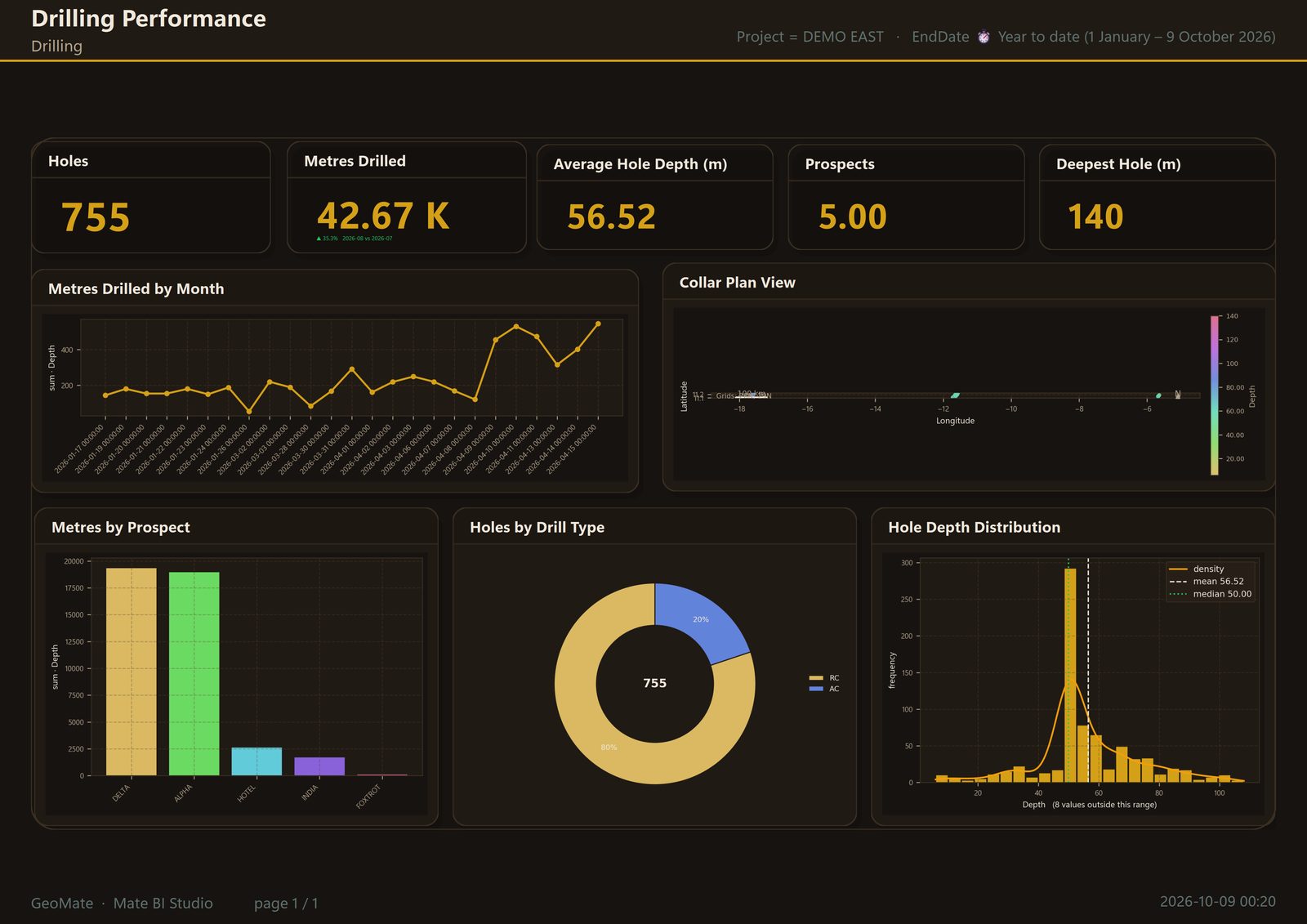 BI Studio report page